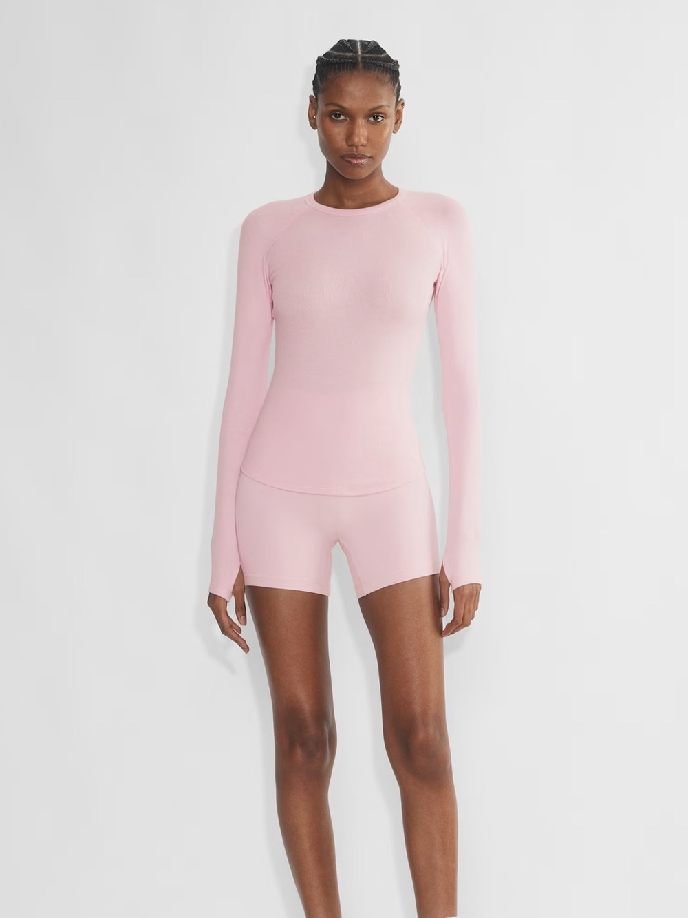 Aritzia workout set in “Cupid Pink”